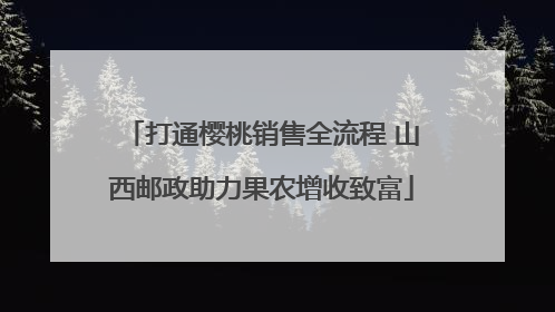 打通樱桃销售全流程 山西邮政助力果农增收致富