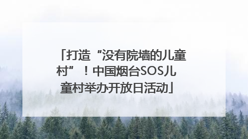 打造“没有院墙的儿童村”！中国烟台SOS儿童村举办开放日活动