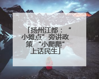 扬州江都：“小摊点”旁讲政策 “小爬爬”上话民生