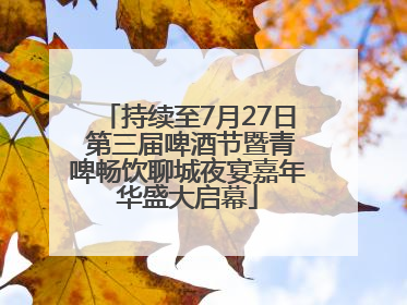持续至7月27日 第三届啤酒节暨青啤畅饮聊城夜宴嘉年华盛大启幕