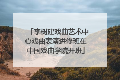 李树建戏曲艺术中心戏曲表演进修班在中国戏曲学院开班