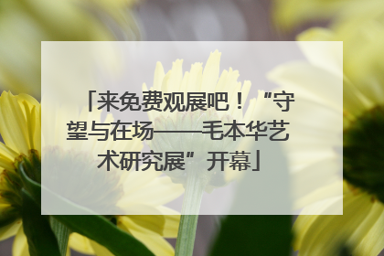 来免费观展吧！“守望与在场——毛本华艺术研究展”开幕