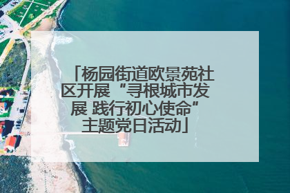 杨园街道欧景苑社区开展“寻根城市发展 践行初心使命”主题党日活动