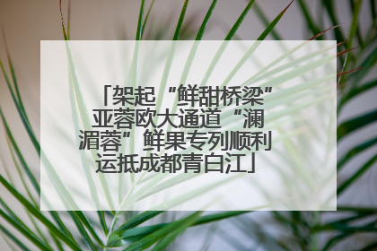 架起“鲜甜桥梁” 亚蓉欧大通道“澜湄蓉”鲜果专列顺利运抵成都青白江