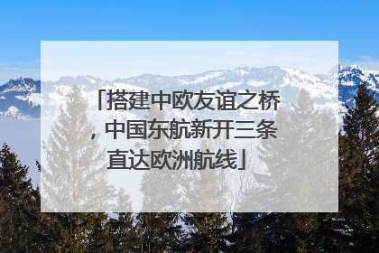 搭建中欧友谊之桥，中国东航新开三条直达欧洲航线
