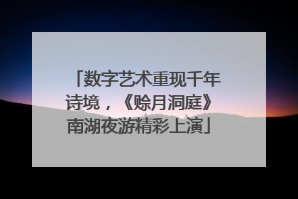 数字艺术重现千年诗境，《赊月洞庭》南湖夜游精彩上演