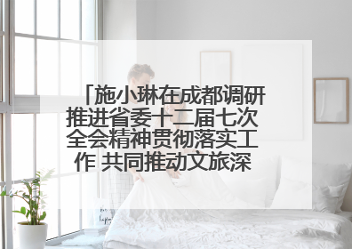 施小琳在成都调研推进省委十二届七次全会精神贯彻落实工作 共同推动文旅深度融合高质量发展 加快打造支柱产业民生产业幸福产业