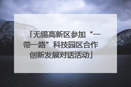 无锡高新区参加“一带一路”科技园区合作创新发展对话活动