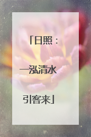 日照：一泓清水引客来