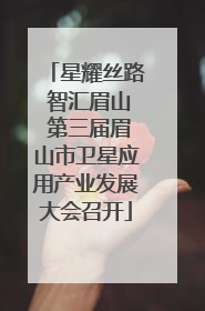 星耀丝路 智汇眉山 第三届眉山市卫星应用产业发展大会召开