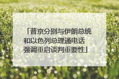 普京分别与伊朗总统和以色列总理通电话 强调重启谈判重要性