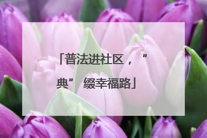 普法进社区，“典” 缀幸福路