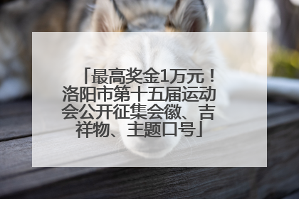 最高奖金1万元！洛阳市第十五届运动会公开征集会徽、吉祥物、主题口号