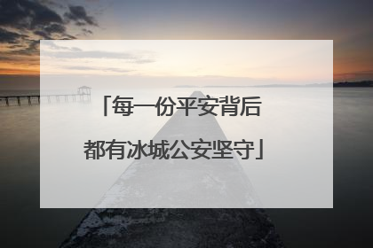 每一份平安背后 都有冰城公安坚守