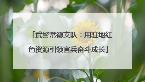 武警常德支队：用驻地红色资源引领官兵奋斗成长