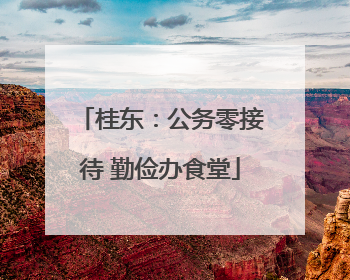桂东：公务零接待 勤俭办食堂