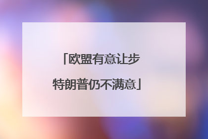 欧盟有意让步 特朗普仍不满意