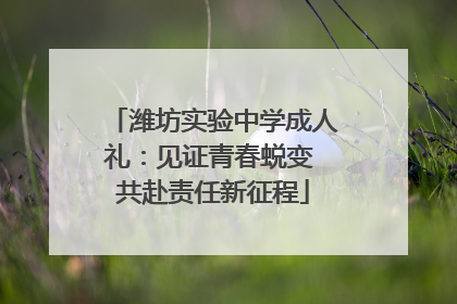 潍坊实验中学成人礼：见证青春蜕变 共赴责任新征程