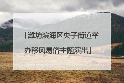 潍坊滨海区央子街道举办移风易俗主题演出