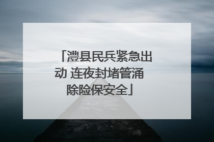澧县民兵紧急出动 连夜封堵管涌除险保安全
