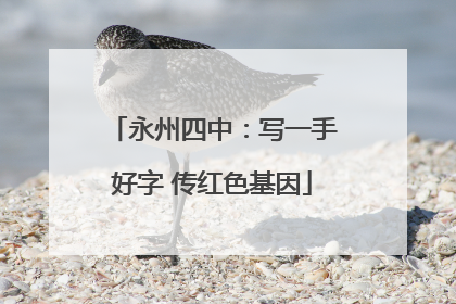 永州四中：写一手好字 传红色基因