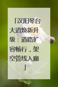 汉阳琴台大道焕新升级：道路扩容畅行，架空管线入廊