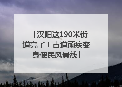 汉阳这190米街道亮了！占道顽疾变身便民风景线