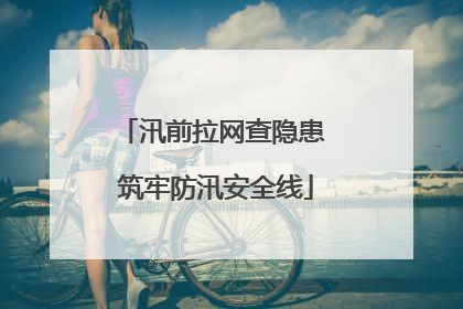 汛前拉网查隐患 筑牢防汛安全线