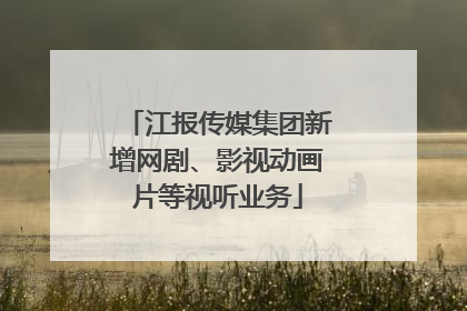 江报传媒集团新增网剧、影视动画片等视听业务