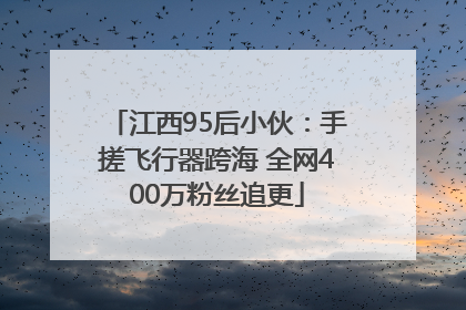 江西95后小伙：手搓飞行器跨海 全网400万粉丝追更