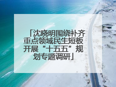 沈晓明围绕补齐重点领域民生短板开展“十五五”规划专题调研