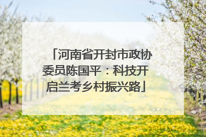 河南省开封市政协委员陈国平：科技开启兰考乡村振兴路