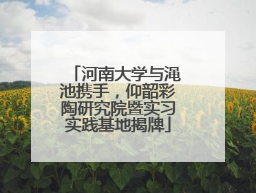 河南大学与渑池携手，仰韶彩陶研究院暨实习实践基地揭牌