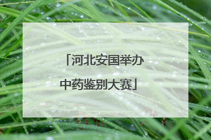 河北安国举办中药鉴别大赛