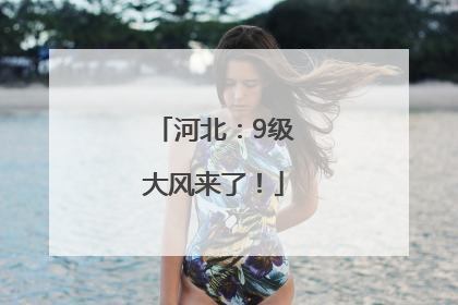 河北：9级大风来了！