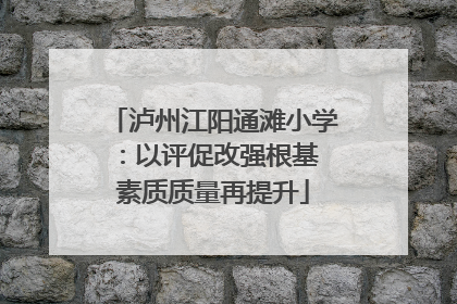 泸州江阳通滩小学：以评促改强根基 素质质量再提升
