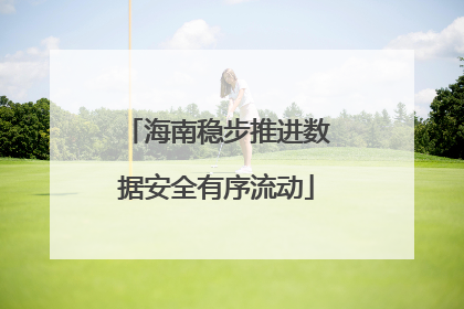 海南稳步推进数据安全有序流动