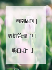 海南周刊｜界桩管理“耳聪目明”