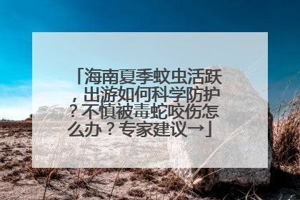 海南夏季蚊虫活跃，出游如何科学防护？不慎被毒蛇咬伤怎么办？专家建议→
