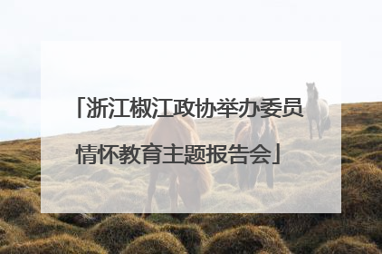 浙江椒江政协举办委员情怀教育主题报告会