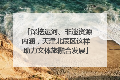 深挖运河、非遗资源内涵，天津北辰区这样助力文体旅融合发展