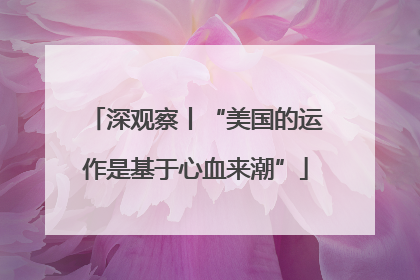 深观察丨“美国的运作是基于心血来潮”