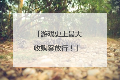游戏史上最大收购案放行！