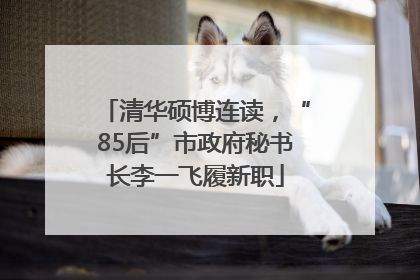清华硕博连读，“85后”市政府秘书长李一飞履新职