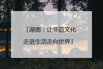 湖南：让非遗文化走进生活走向世界