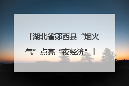 湖北省郧西县“烟火气”点亮“夜经济”