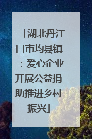 湖北丹江口市均县镇：爱心企业开展公益捐助推进乡村振兴