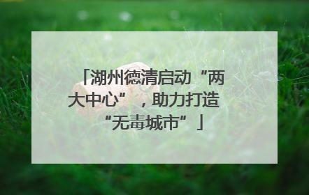 湖州德清启动“两大中心”，助力打造“无毒城市”