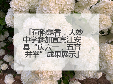 荷韵飘香，大妙中学参加宜宾江安县“庆六一，五育并举”成果展示
