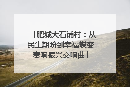 肥城大石铺村：从民生期盼到幸福蝶变奏响振兴交响曲